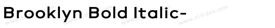 Brooklyn Bold Italic字体转换